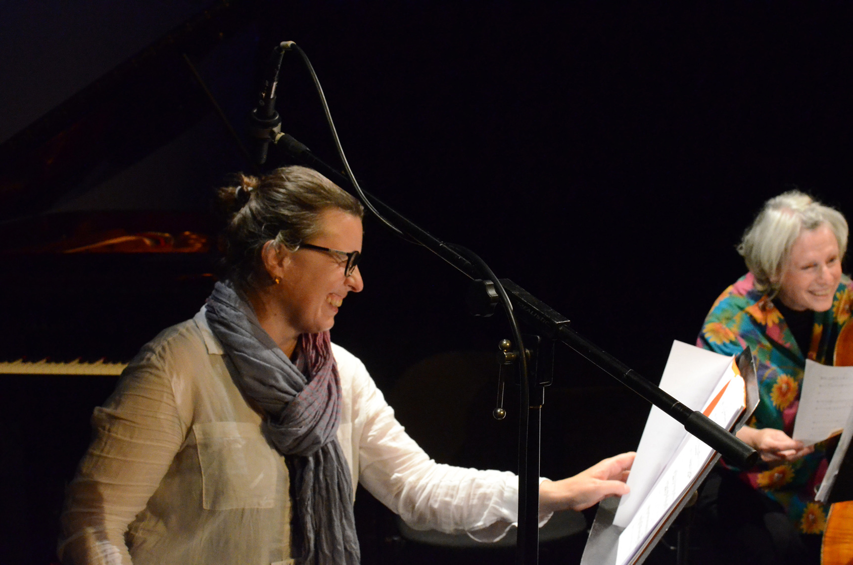 (Beatrix Wagner with Madeleine Shapiro while the dress rehearsal)